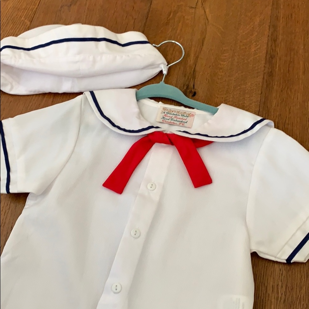 Boys shirt with matching hat. Red white and blue - Picture 2 of 3
